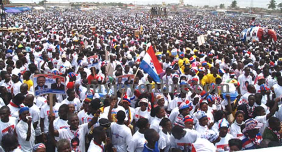 NPP supporters at the 2008 Kasoa rally